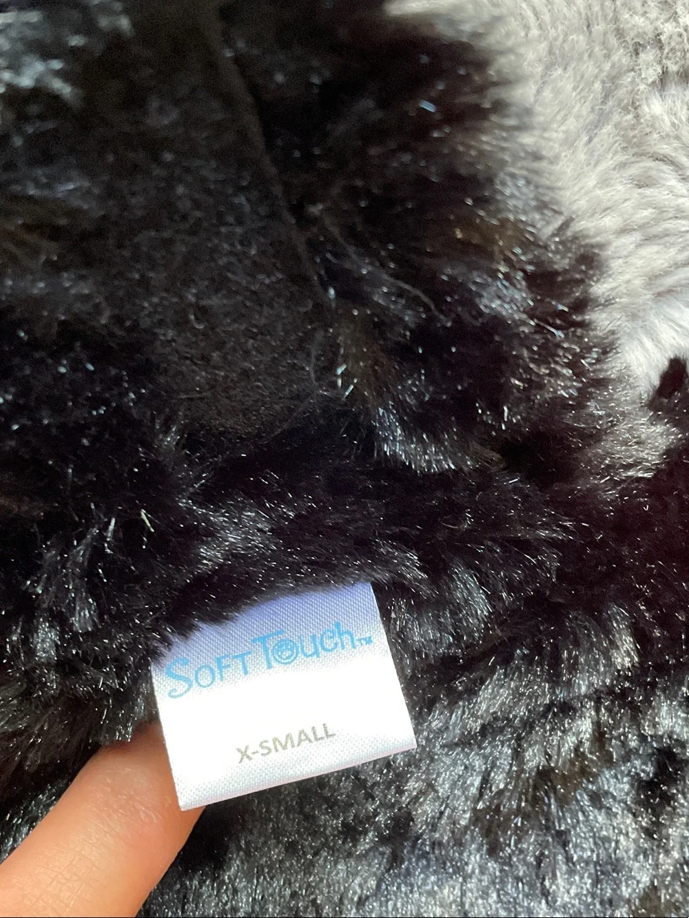 Quilted Gray Black Dog Faux-Fur vest NWOT